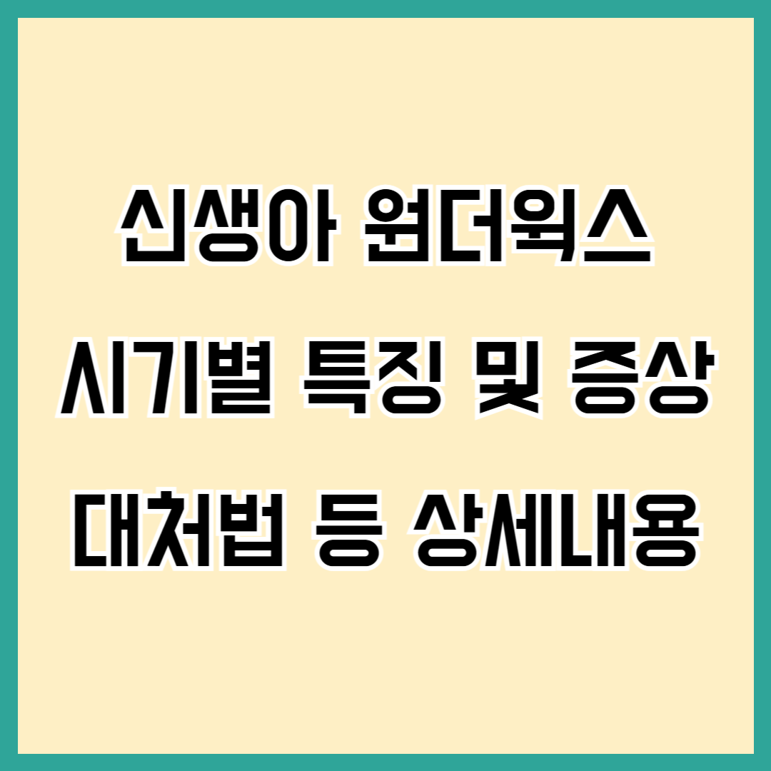 신생아 원더윅스 시기별 특징 및 증상, 핵심 변화 내용, 대처법 알아보기