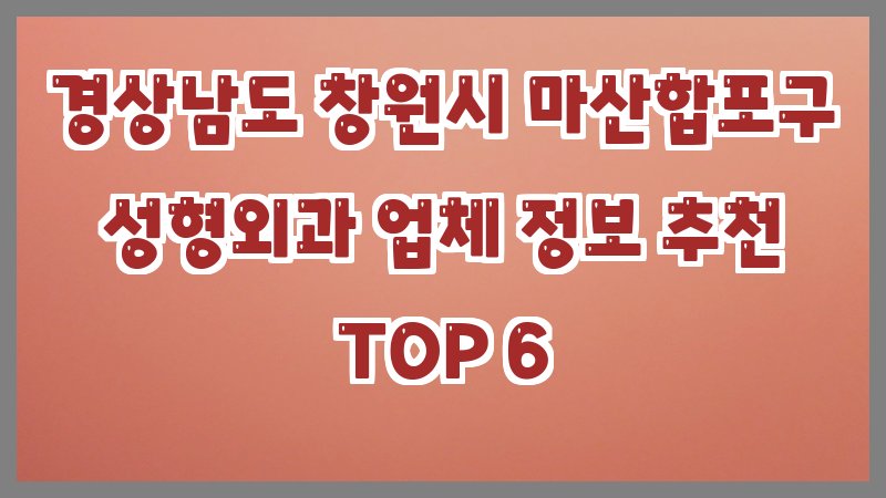 경상남도 창원시 마산합포구 성형외과