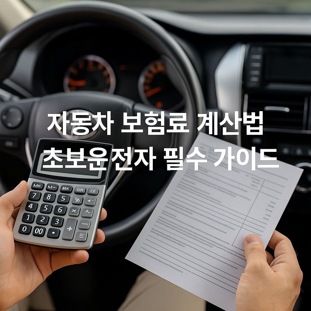 자동차 보험료 계산법, 초보운전자 필수 가이드