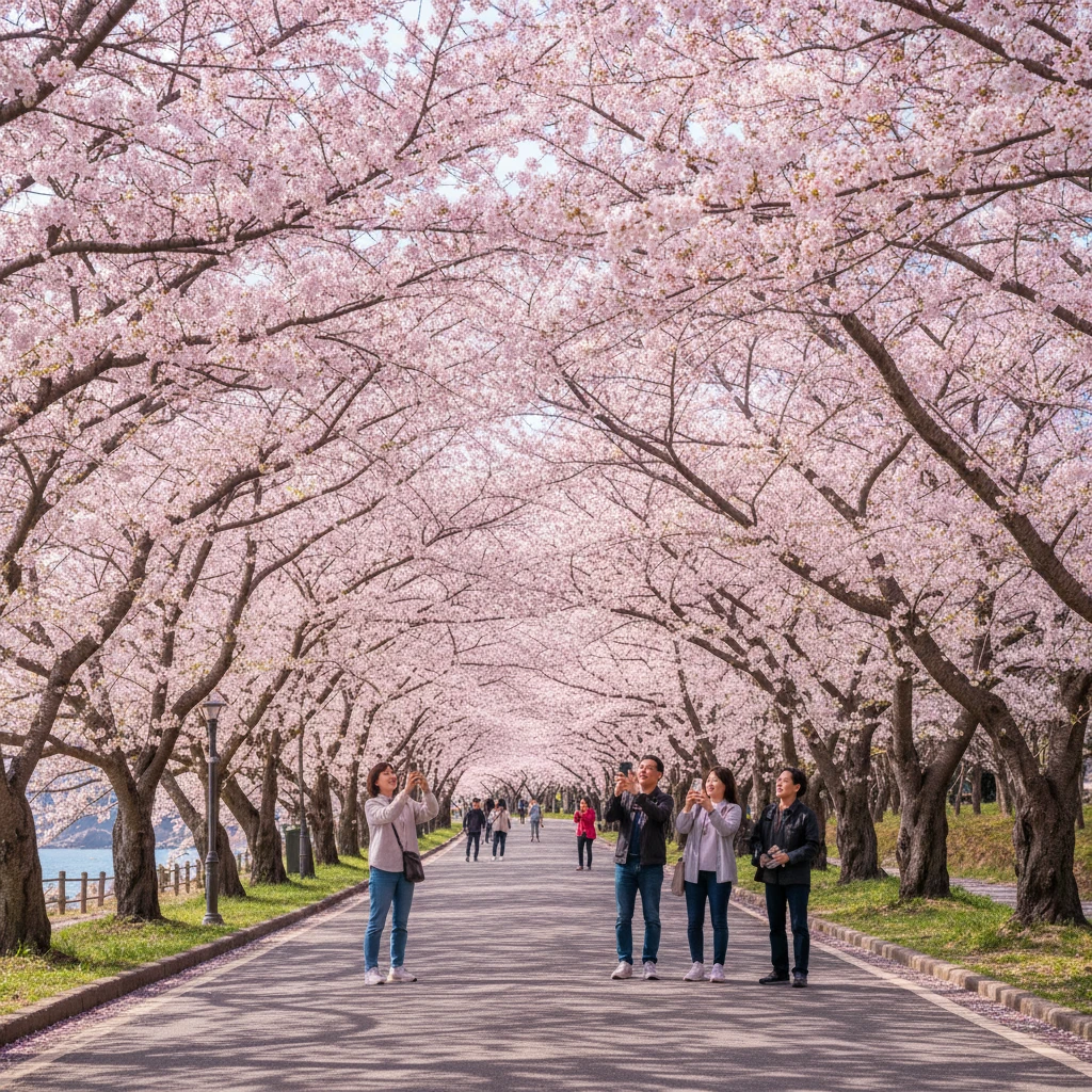 부산 벚꽃 개화 예상일 및 해운대 달..