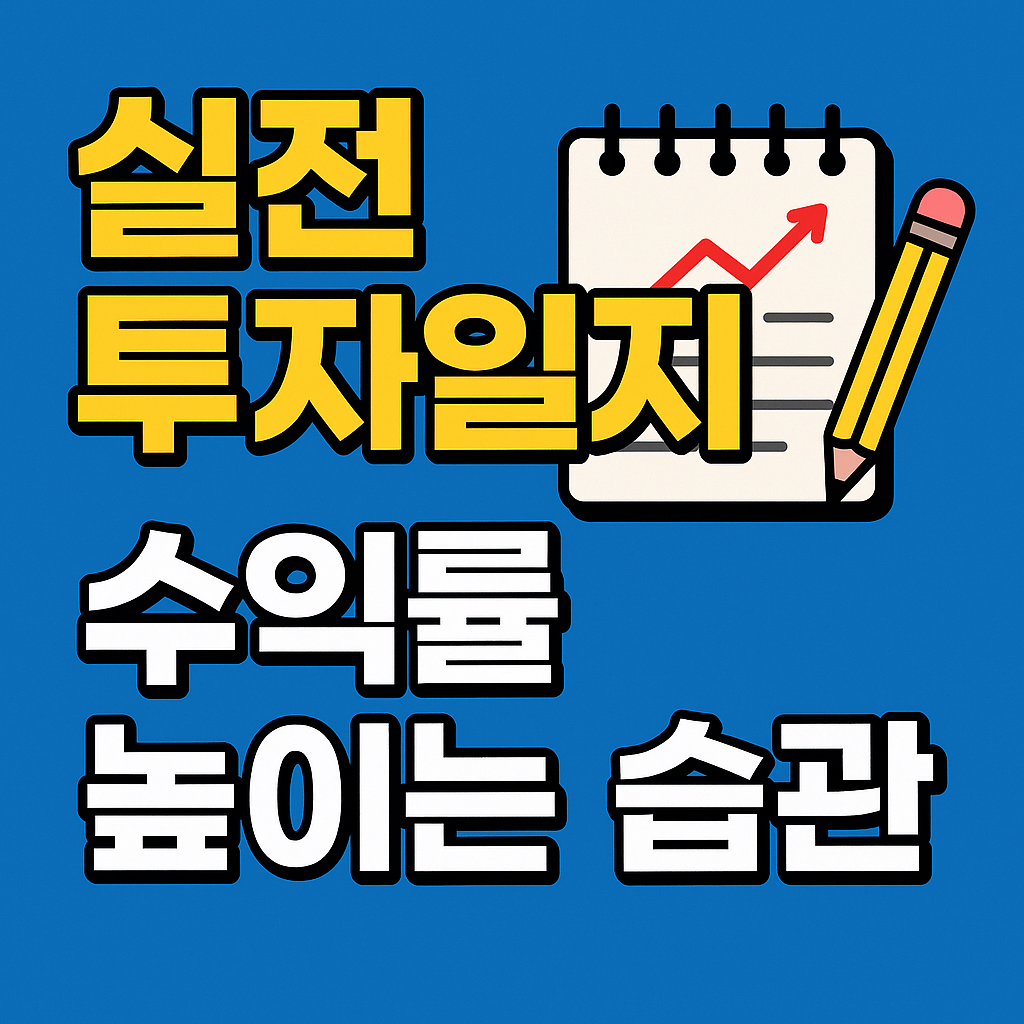 실전 투자일지 작성법, 수익률을 높이는 사람들의 습관