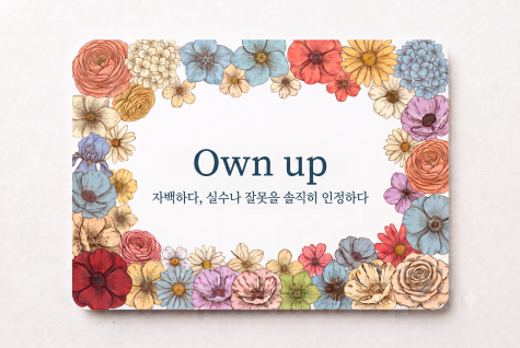 Own up 자백하다
