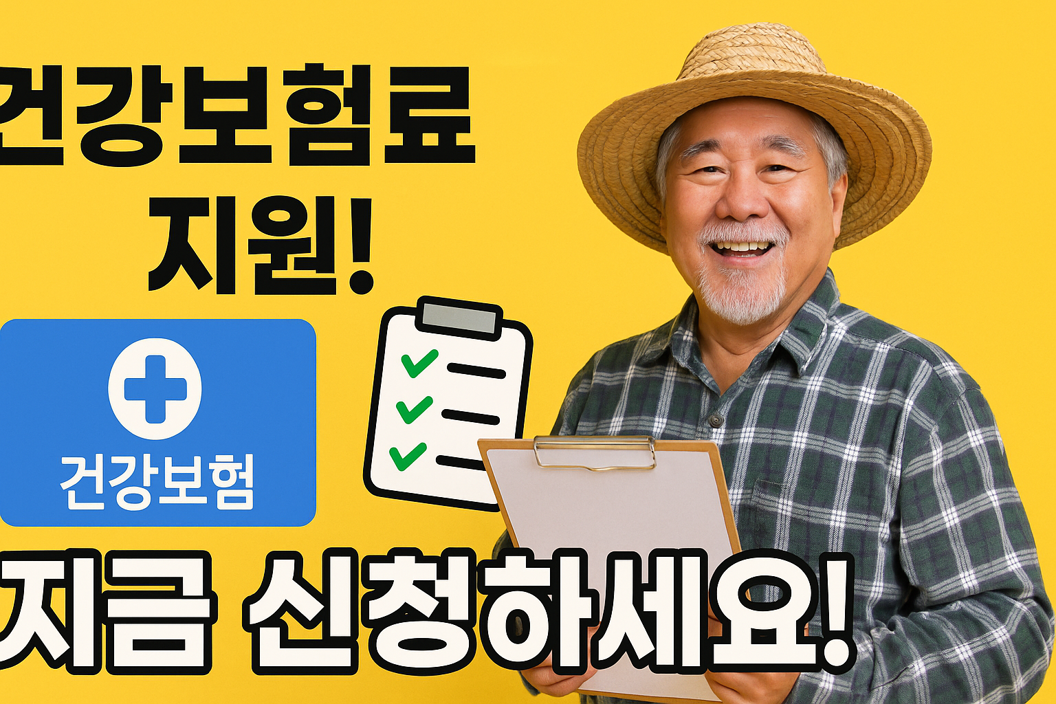 농업인 건강보험료 지원신청 안내 이미지
