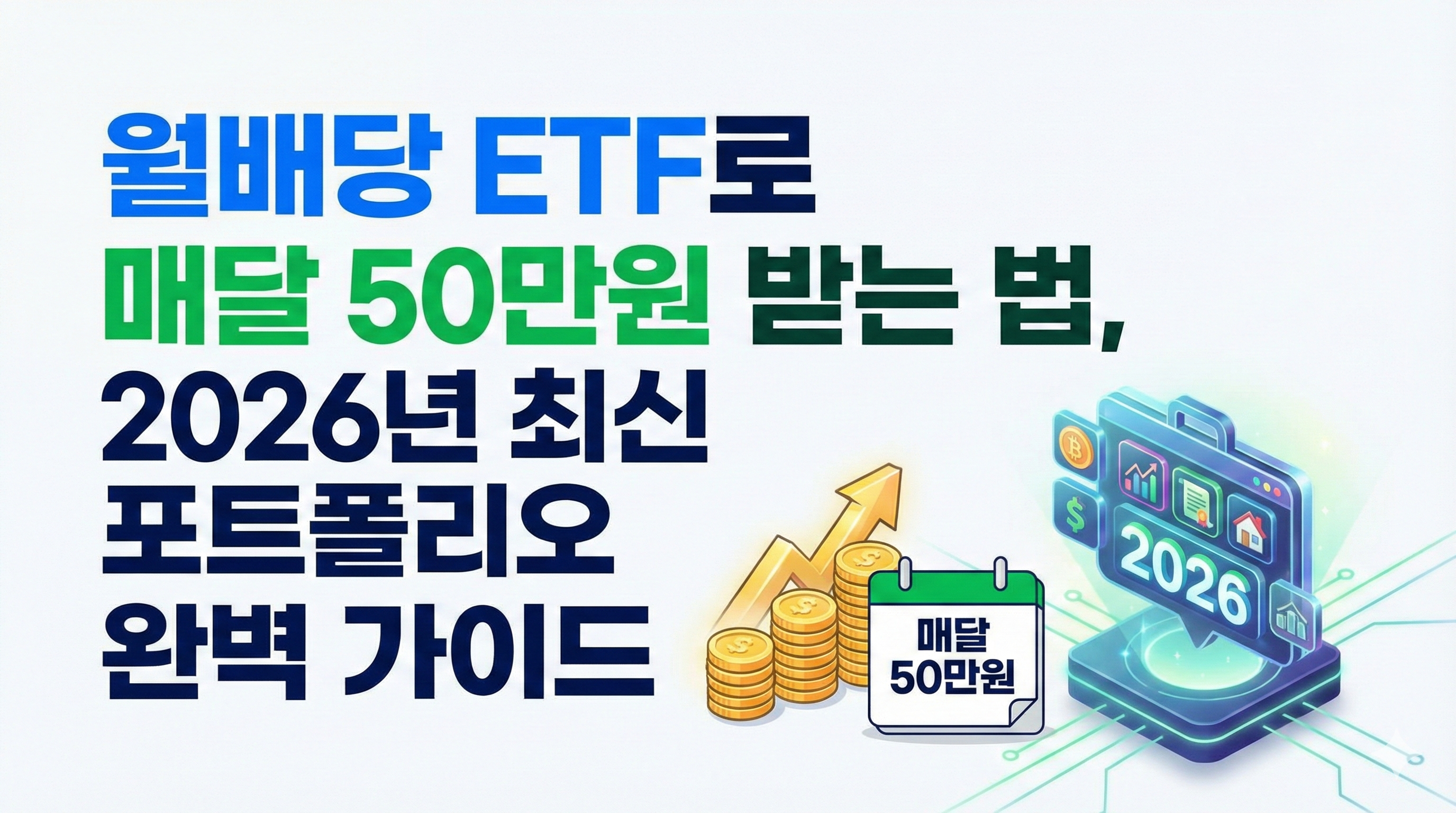월배당 ETF로 매달 50만원 받는 법, 2026년 최신 포트폴리오 완벽 가이드