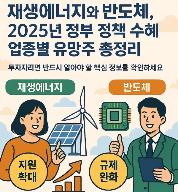 정책 수혜 업종별 유망주-재생에너지-반도체