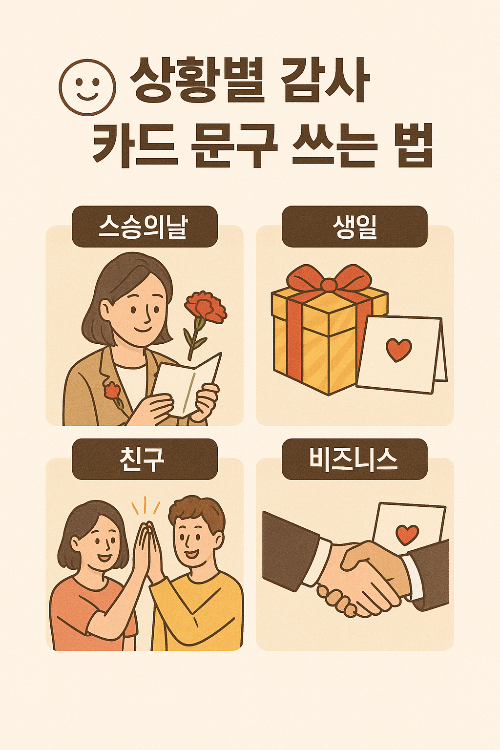 상황별 감사 카드 문구 쓰는 법 따뜻한 진심을 담은 카드 글귀