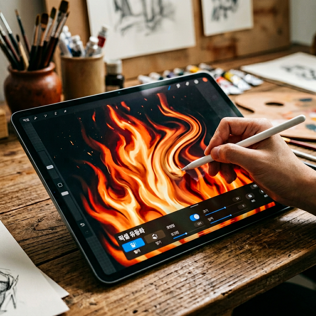 프로크리에이트 픽셀 유동화 이미지