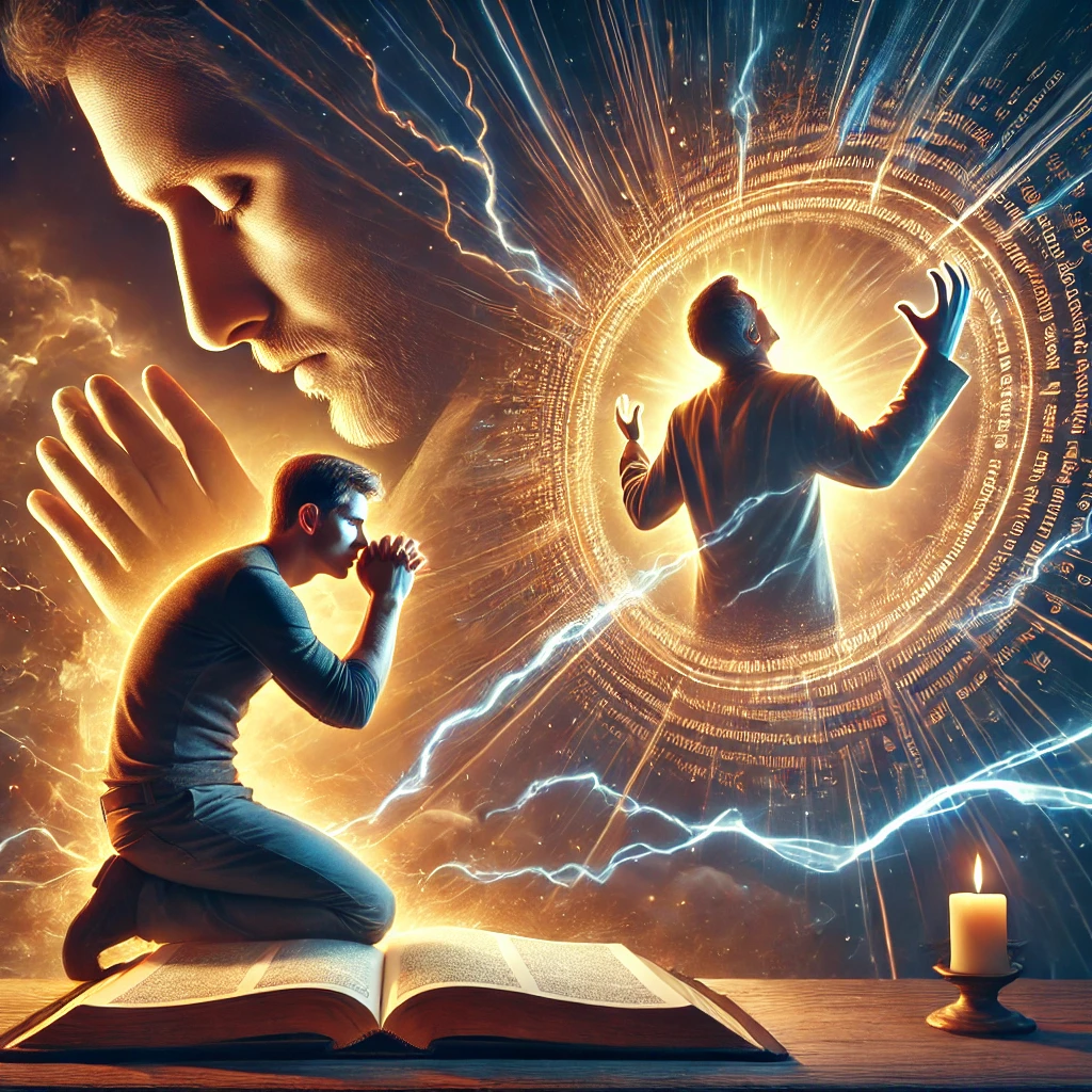 Here is the inspiring image depicting a person in deep, active prayer, seeking God's help with urgency, inspired by Psalm 70. The scene reflects a deep personal relationship with God and the reliance on His swift intervention.