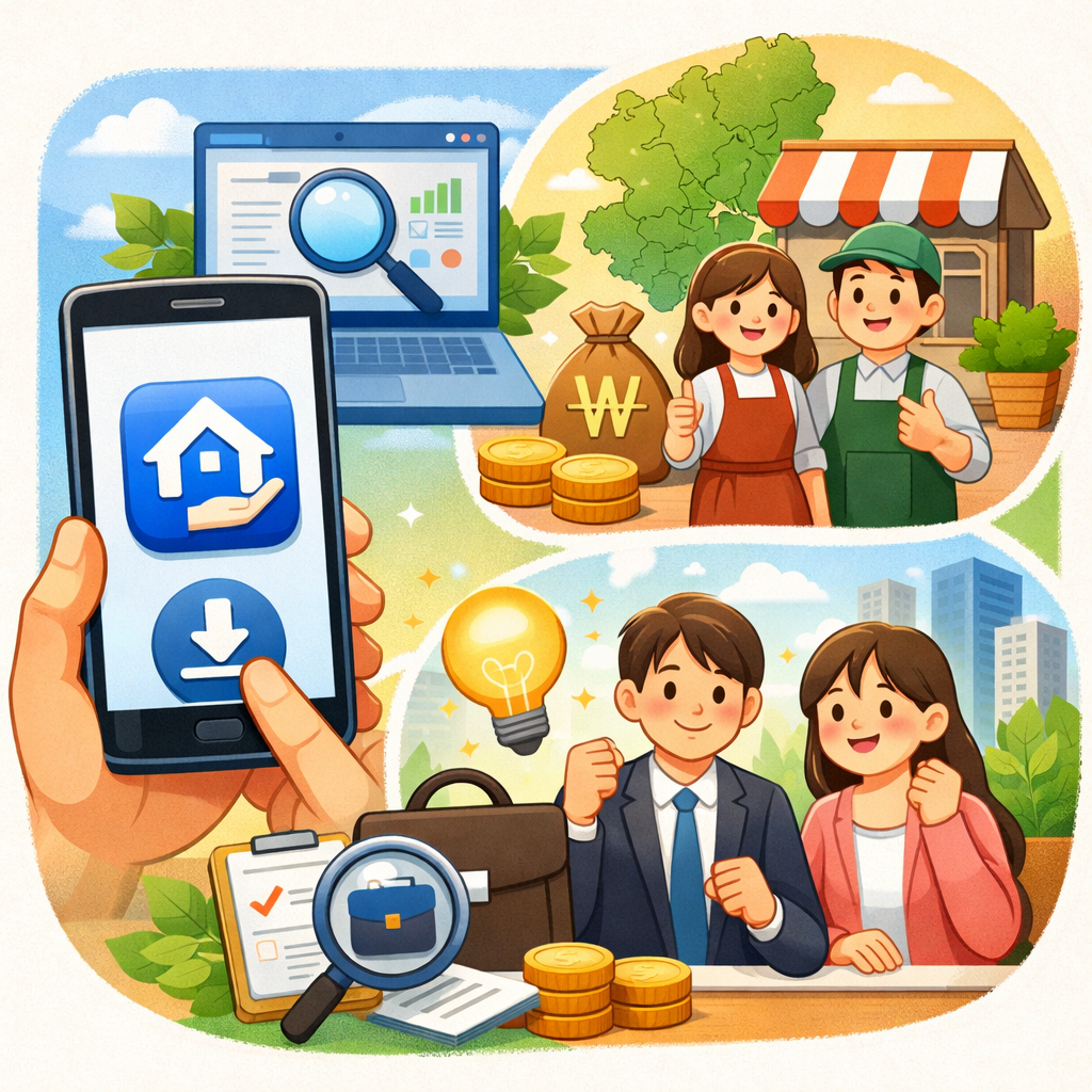 지원금24 앱 설치 방법 및 경기도 소상공인&middot;청년 취업 지원 정보 확인 방법 관련 사진