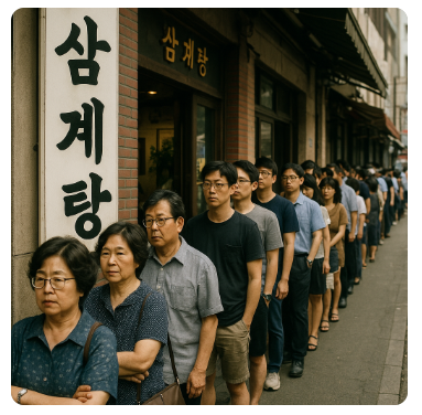 복날 줄서는 삼계탕 가계 사진