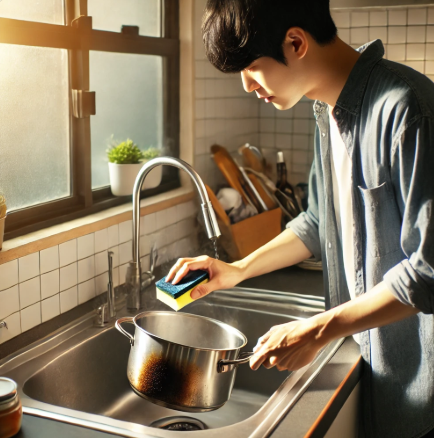 탄 냄비 복구하는법