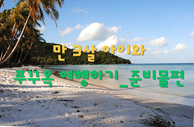 만 3살 아이와 푸꾸옥 여행하기_준비물편