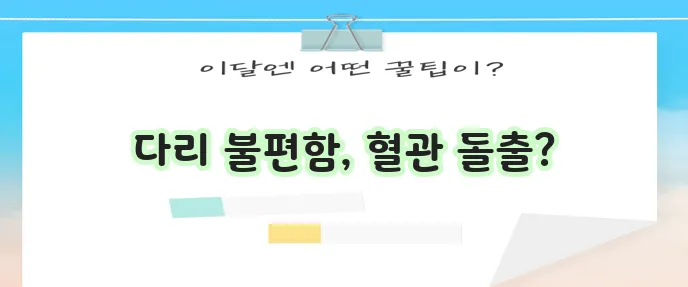 하지정맥류 증상 이해하고 대처하는 방법