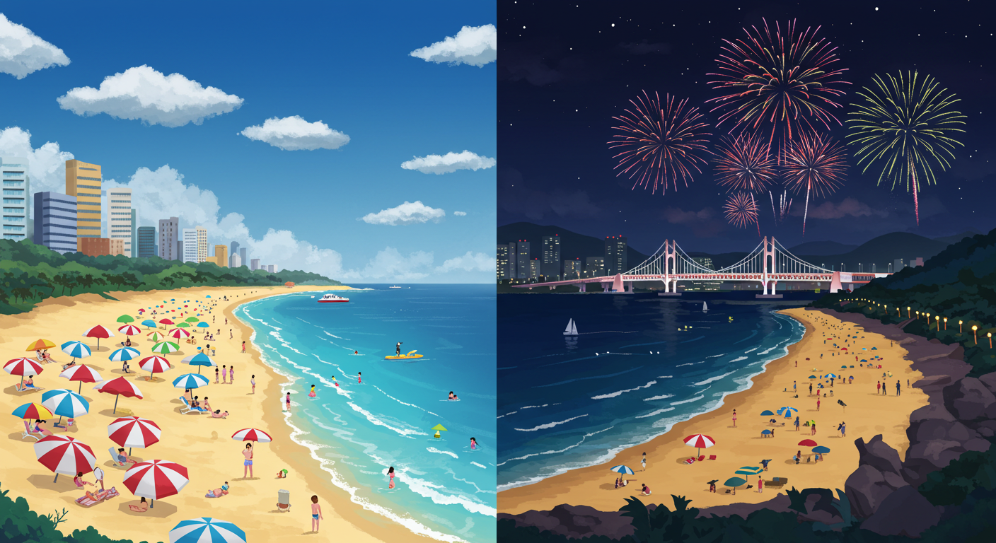 해운대 해수욕장과 광안리 해변의 여름 축제