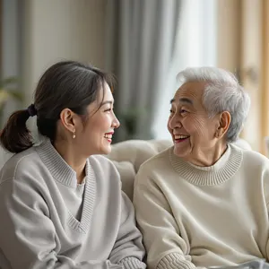 간병인과 노인