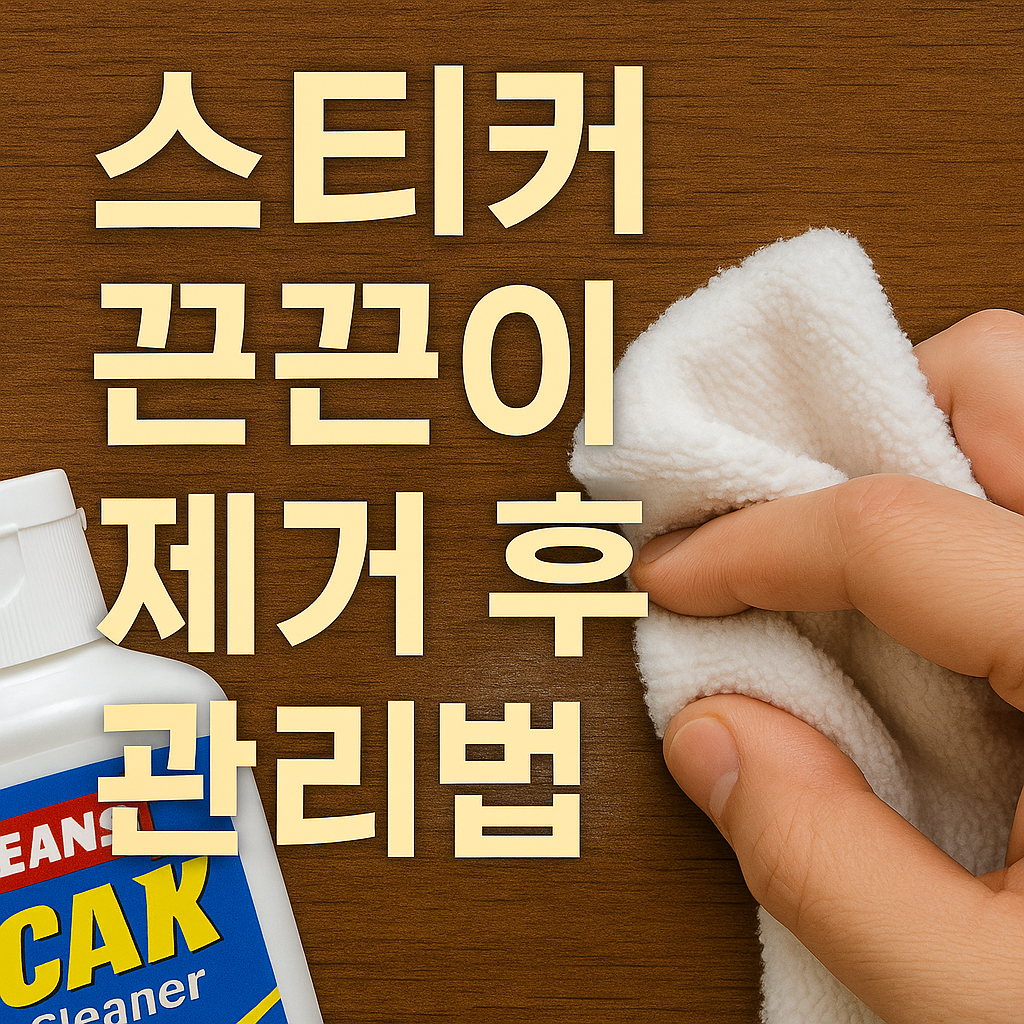 스티커 끈끈이 제거 후 관리법