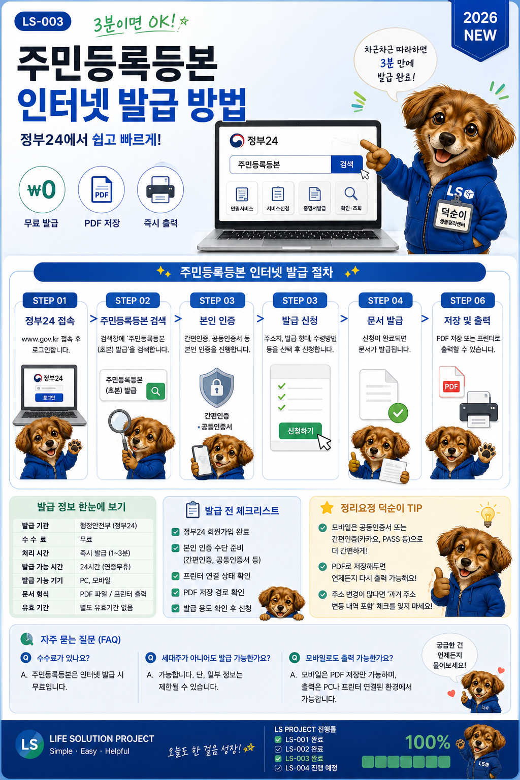 주민등록등본 온라인 발급 방법