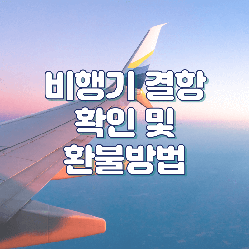 비행기결항-대처방법