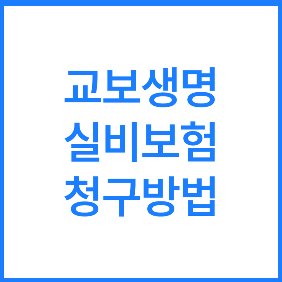 직접 보험금 청구 해본 교보생명 실비보험 청구 방법, 2가지에 대해서 알아보자
