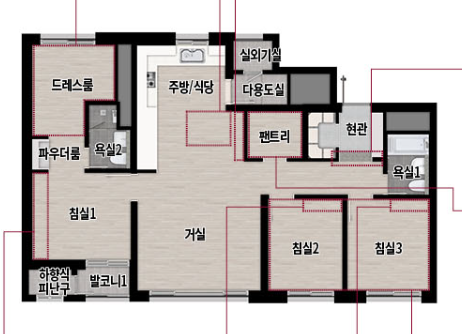 검단-롯데캐슬-넥스티엘-평면도-84B