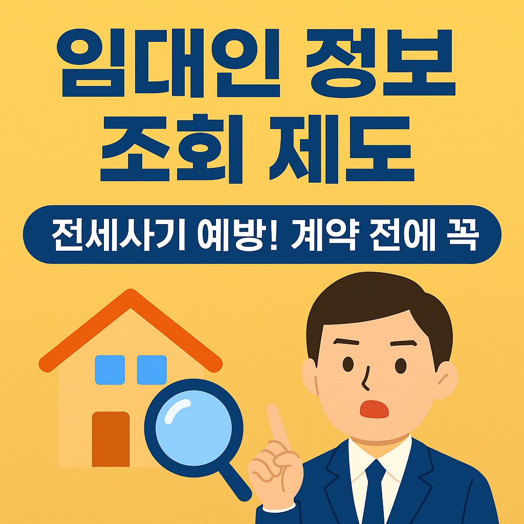 임대인 정보 조회 제도 시행! 전세사기 예방 필수 확인사항