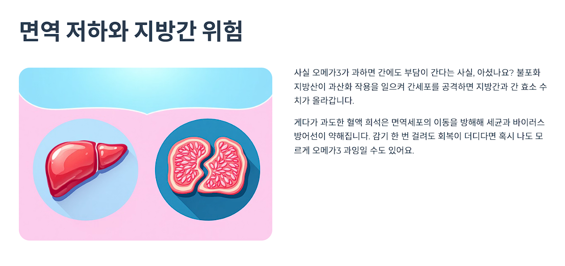 면역 저하와 지방간 위험