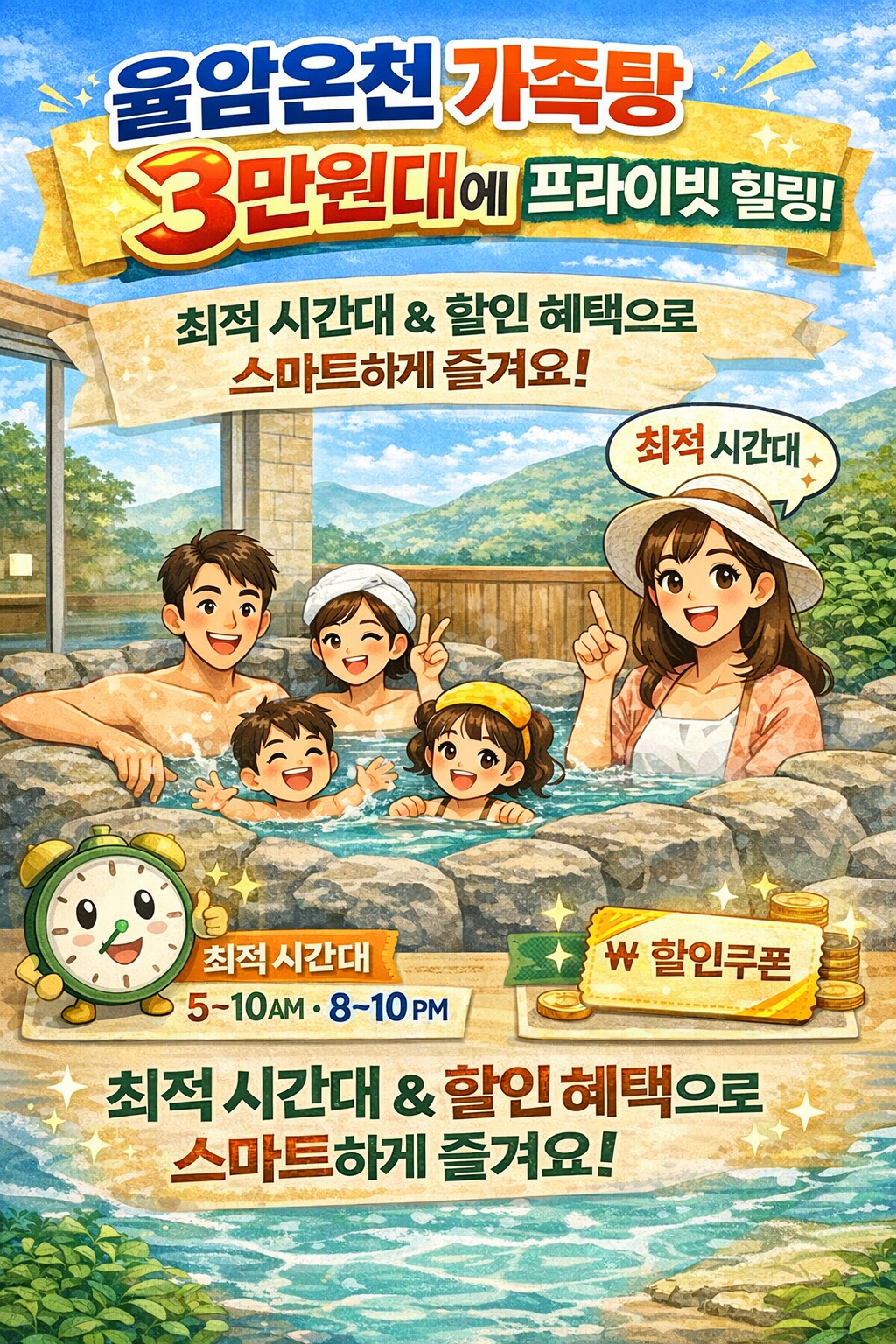 율암온천 가족탕 3만원대에 프라이빗 힐링!