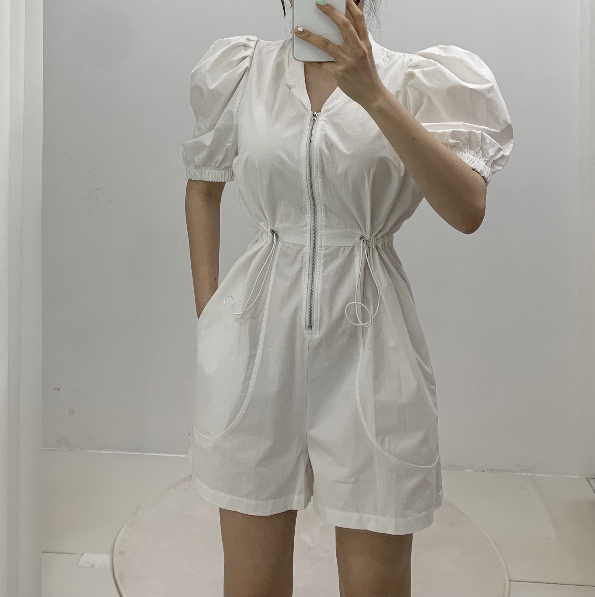 3컬러 무무 항공 집업 스트링 반바지 점프수트