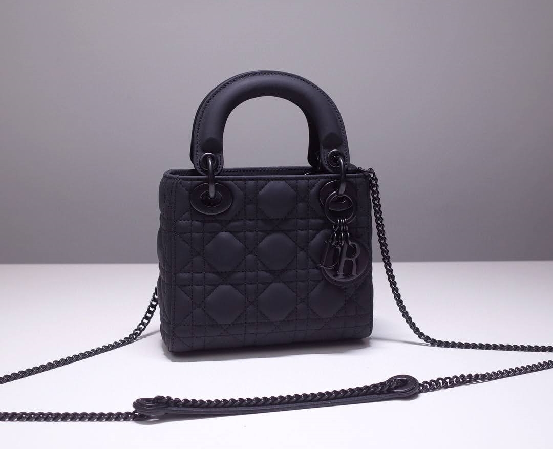 에스리아 디올 레이디백 울트라매트 블랙 미니