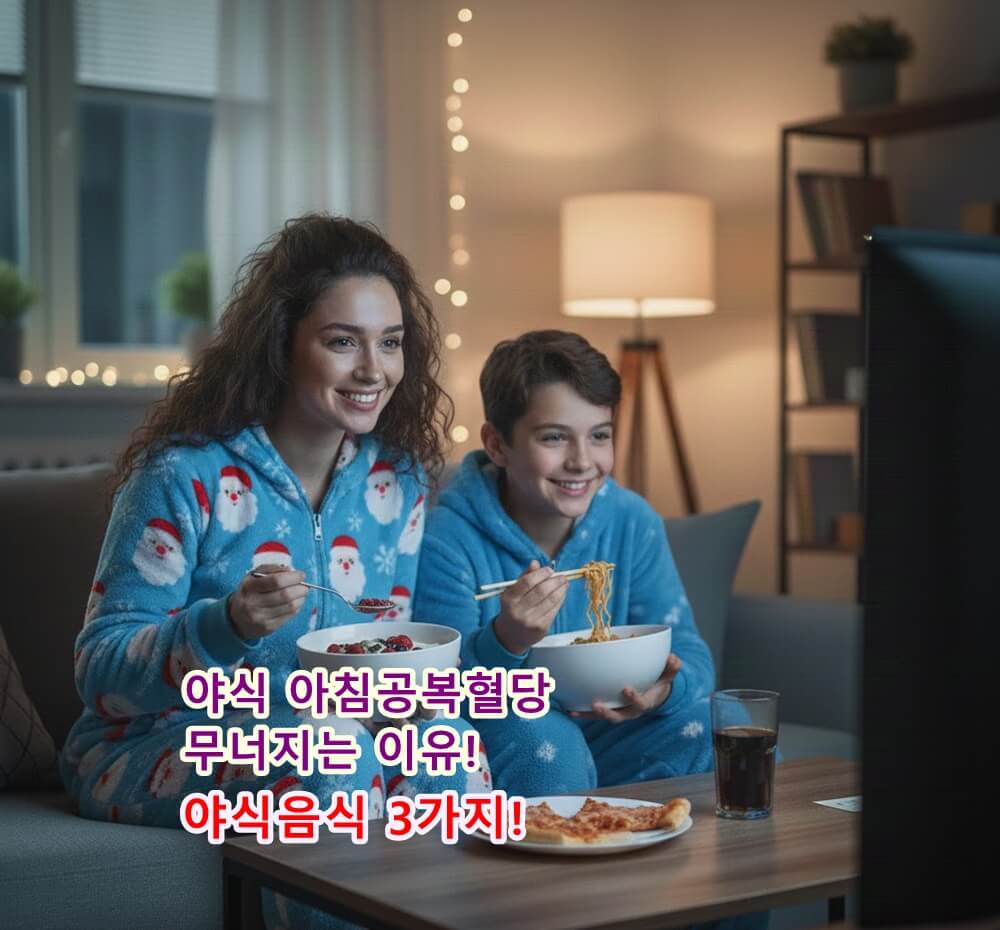 야식! 찾을수록 아침 공복혈당 무너지는 이유!