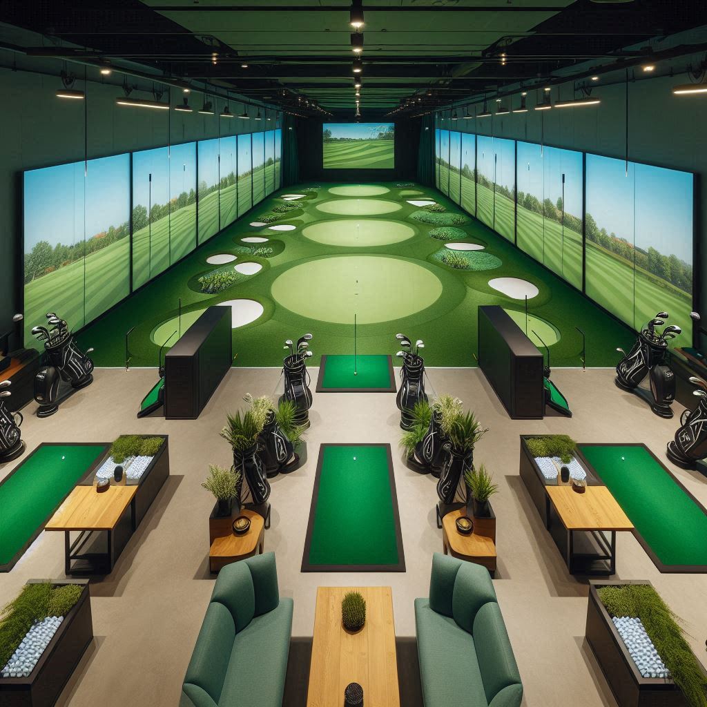 실내골프연습장 배경