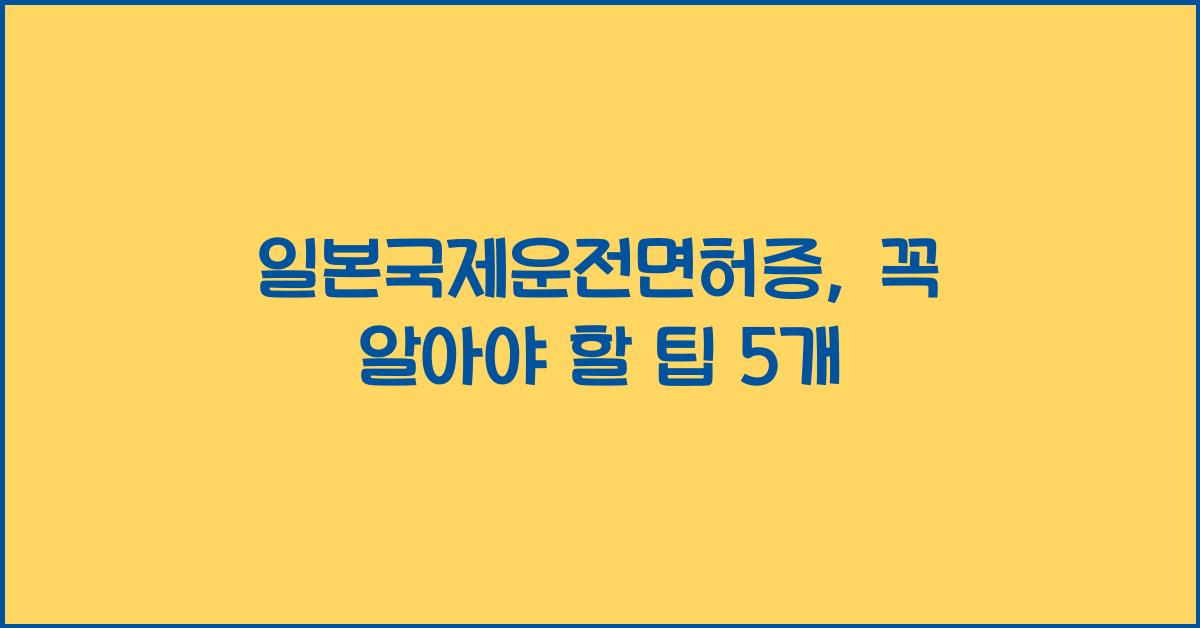 일본국제운전면허증