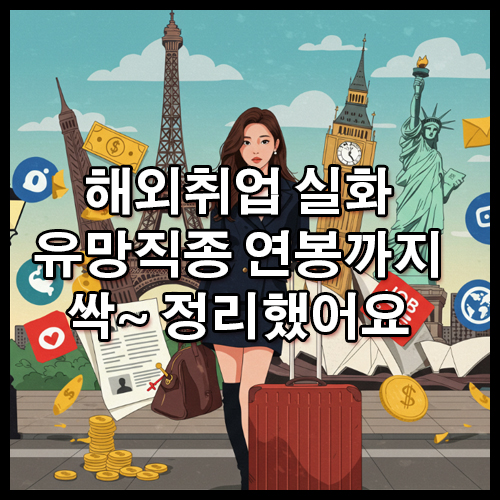 해외취업 실화?! 유망직종 연봉까지 싹~ 정리했어요