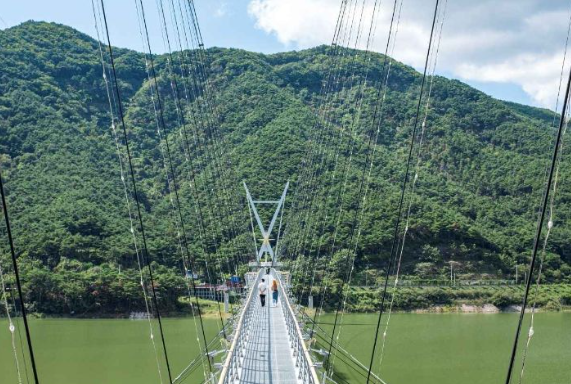 보현산댐 출렁다리