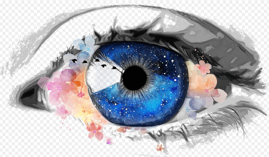 눈이 붓는 이유로 수면 자세가 안좋은 파랑색 눈동자