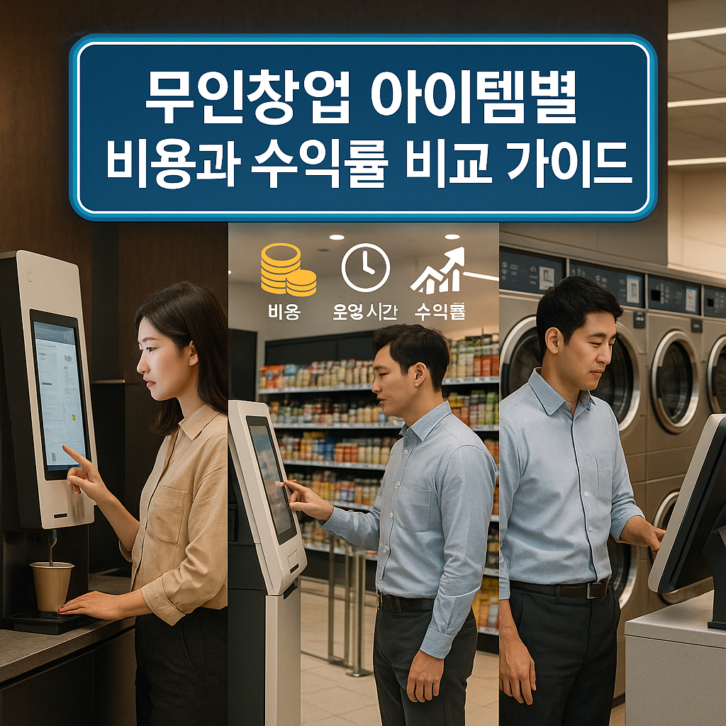 무인창업 아이템별 비용과 수익률 비교 가이드