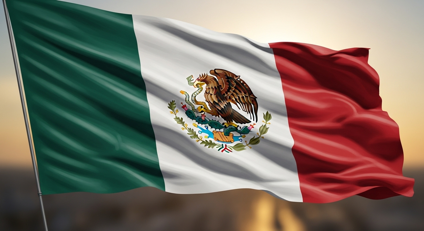 7월 29일 탄생화, 선인장이 그려진 멕시코 국기