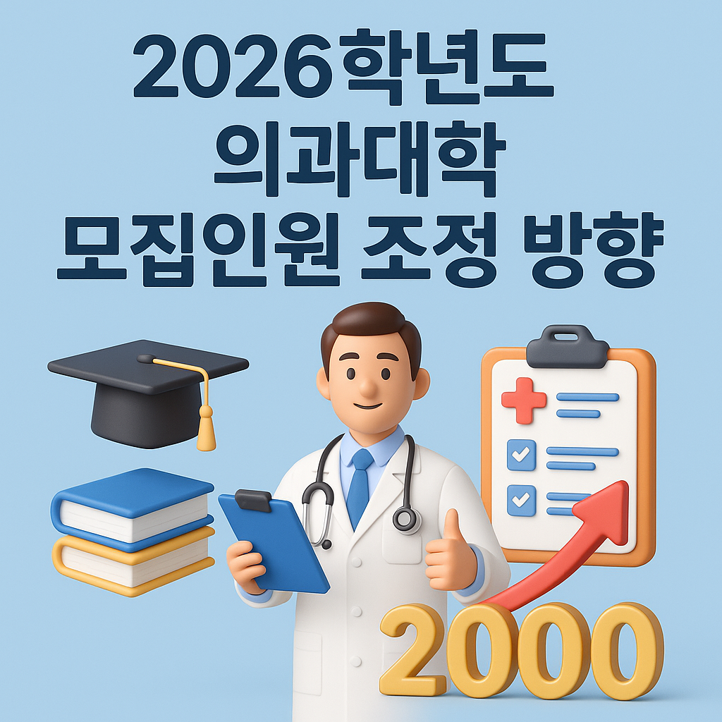 2026 의대 정원 2000명 확대! 의과대학 입시 대변화 예고