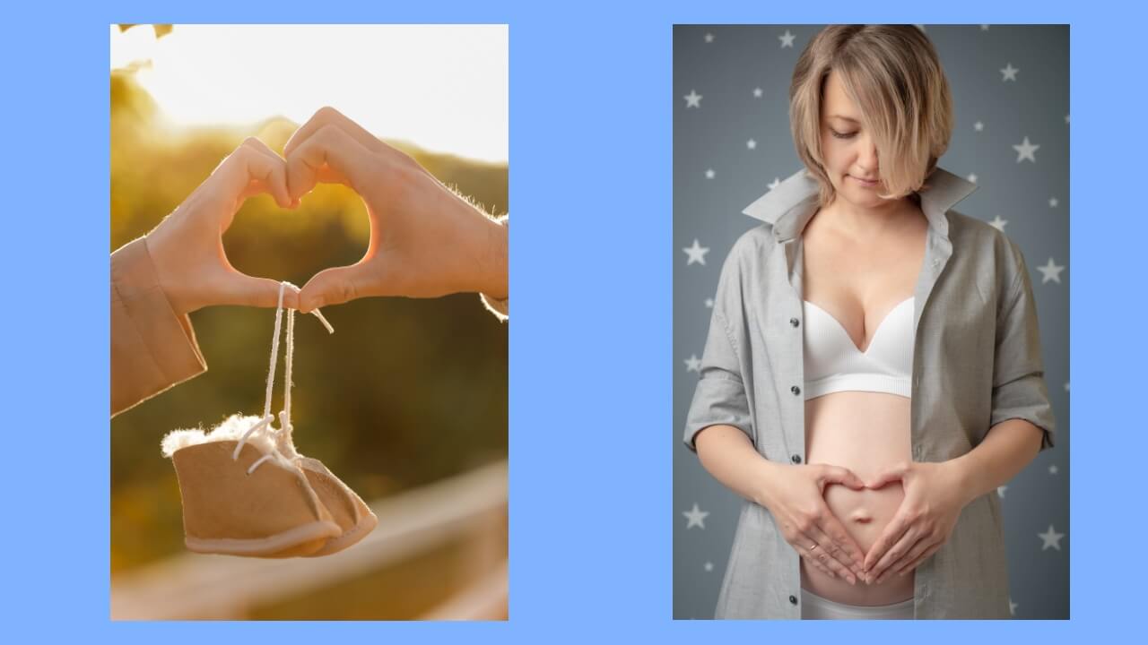 임신 극초기 증상진단시 신중한 모습을 위해 임신성공후의 달콤한 장면을 연출하였다