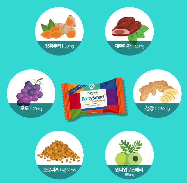 히말라야 숙취해소제 파티스마트 성분