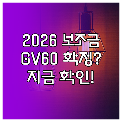 2026년 국가 지자체 전기차 보조금..