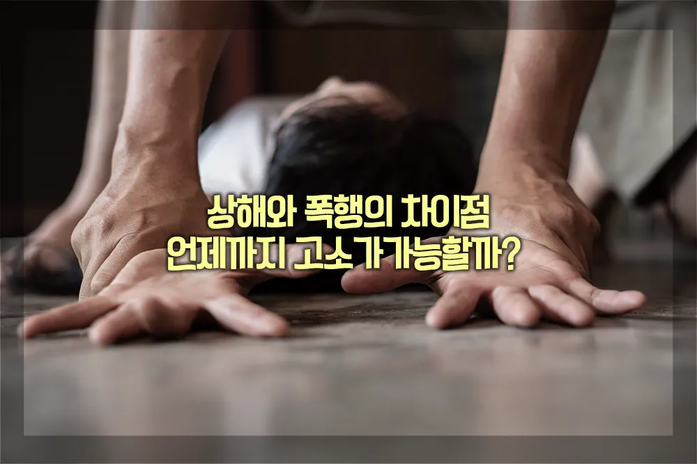 상해 폭행 차이 고소 기한