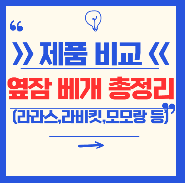 옆잠베게 비교 및 실제후기, 추천 (라라스 vs 라비킷 vs 모모랑 vs 이몽 vs 쿨리베어)