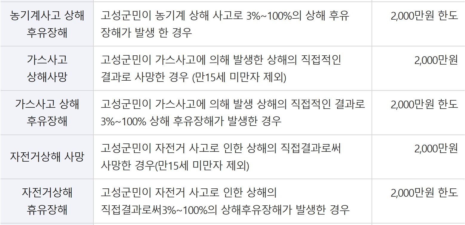 고성군 군민안전보험