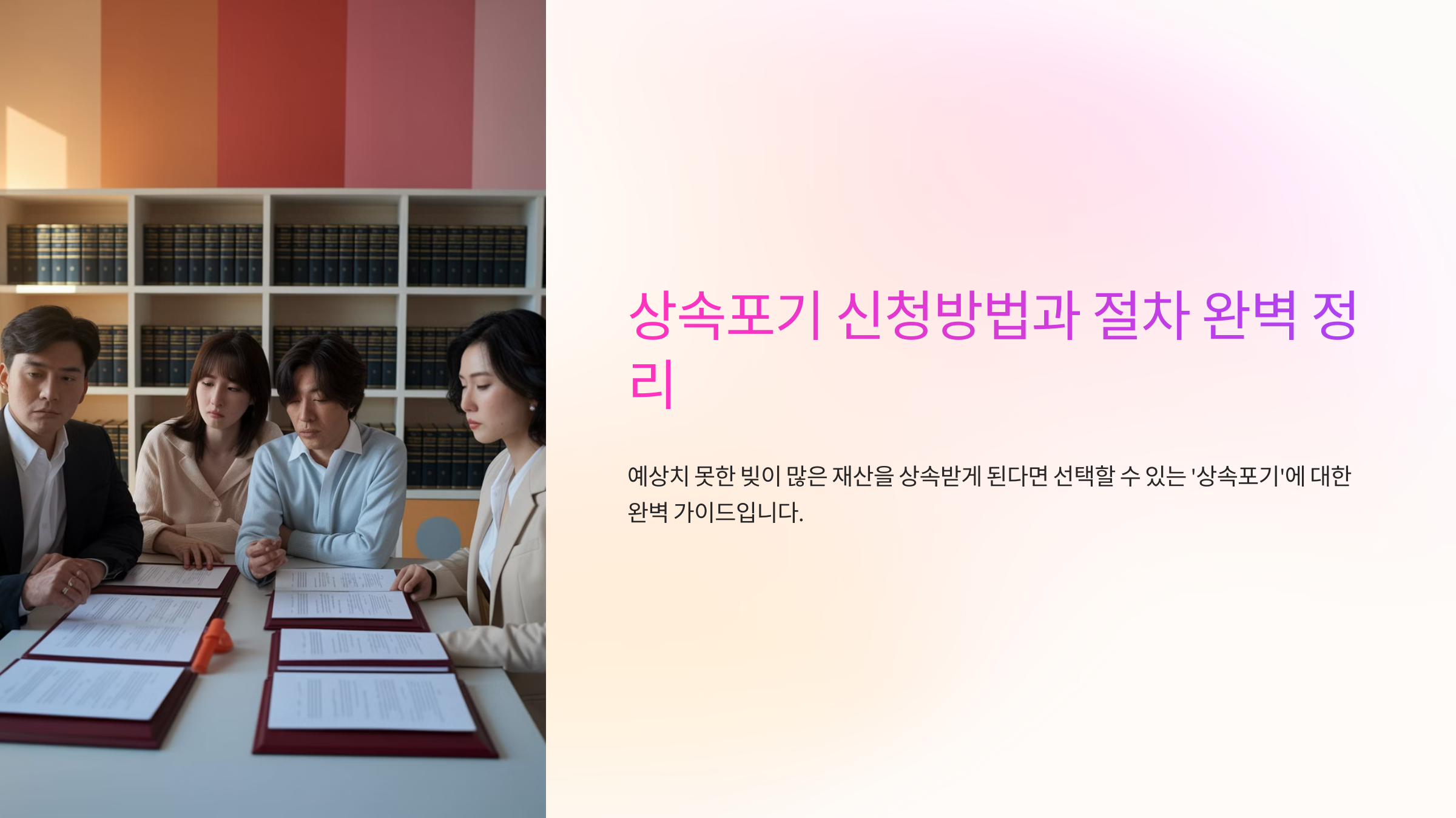상속포기 신청방법과 절차 완벽 정리