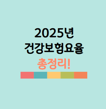 건강보험요율 장기요양보험료율 총정리 및 건강보험료율 계산 하기 2025년 최신