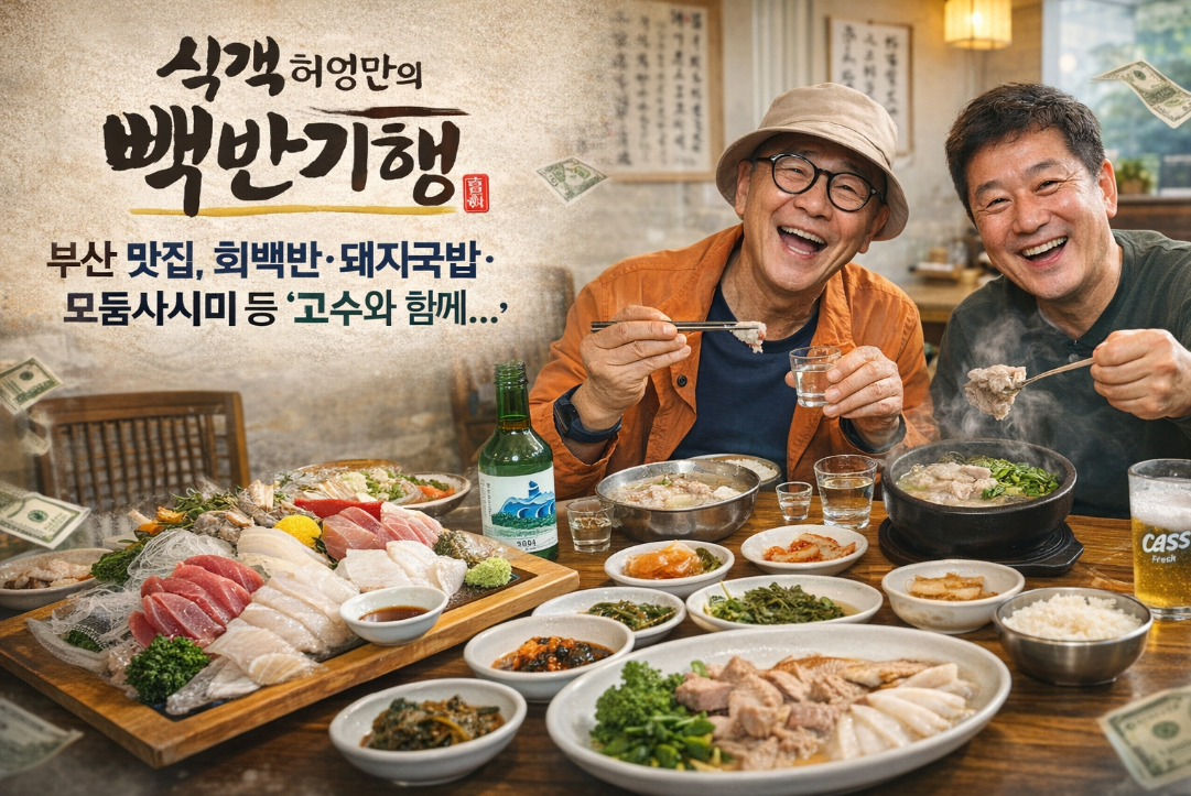 허영만 백반기행 부산 맛집 3곳, 돼지국밥부터 회백반까지