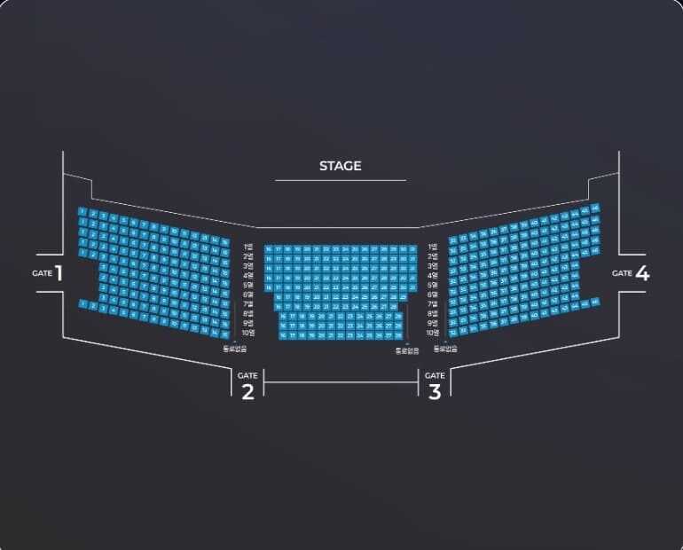 블루스퀘어 신한카드홀 2층 좌석배치도