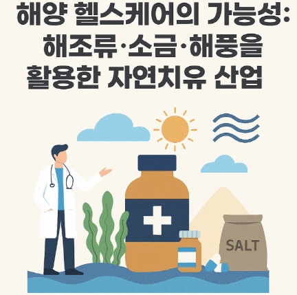 자연치유 산업의 핵심 요소들을 시각적으로 표현하였다.