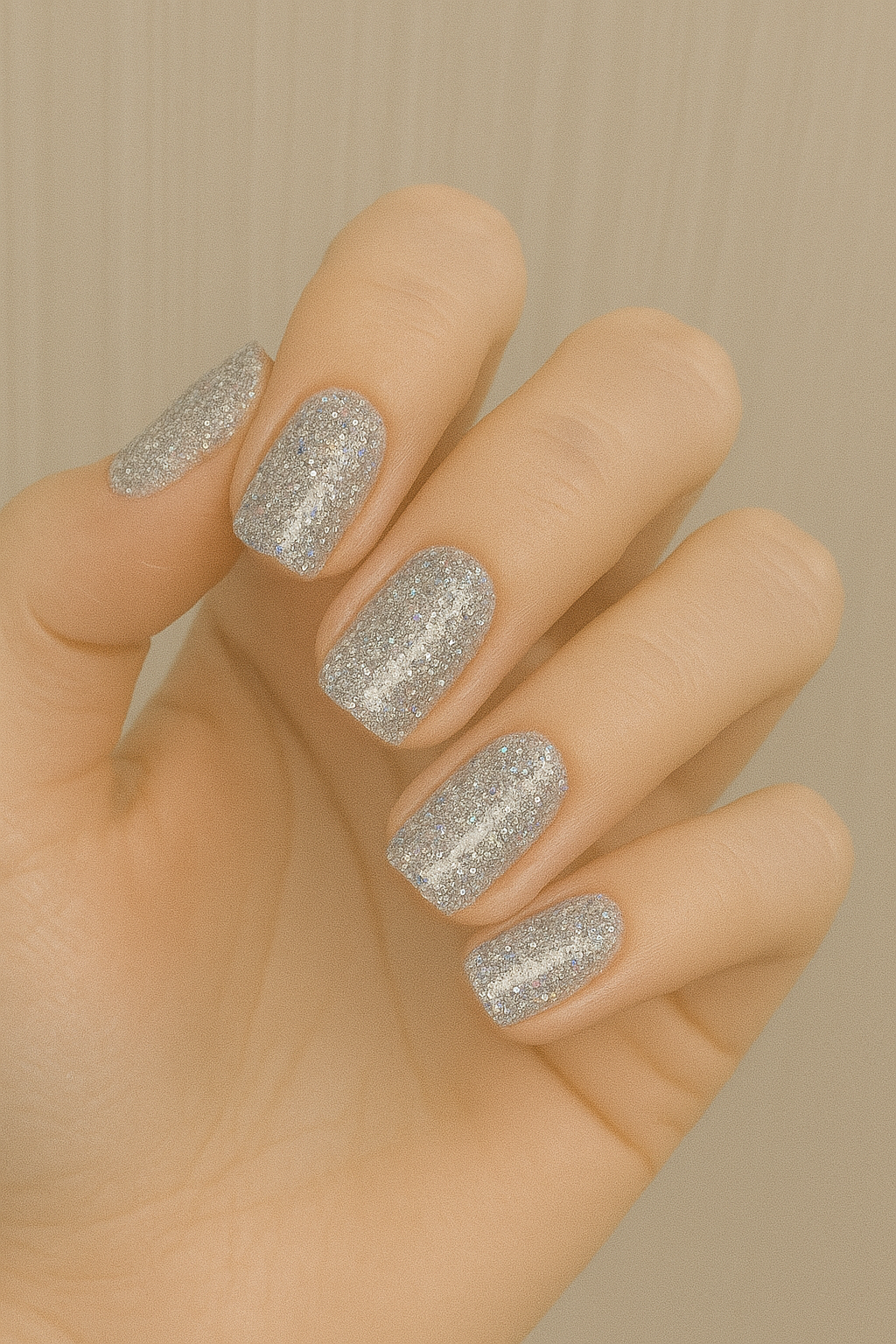 실버글리터네일